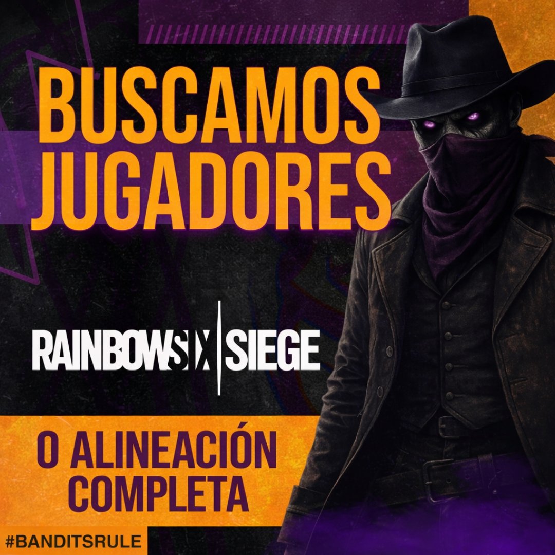 💜 Abrimos el periodo de inscripción. 

🔎 Buscamos:
• Compromiso
• Mentalidad competitiva
• Buena comunicación
• Disponibilidad para scrims y torneos

🔥 Ofrecemos:
• GFX profesional
• Pago de entrada a competiciones (bajo condiciones)
• Proyecto serio y organizado