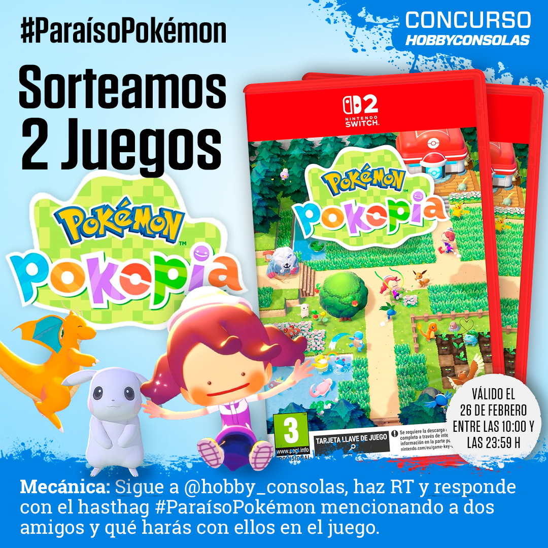 📢 ¡SORTEO!

🏆 2 copias de Pokopia

1️⃣ Síguenos
2️⃣ RT
3️⃣ Responde con el hasthag #ParaísoPokémon mencionando a dos amigos y qué harás con ellos en el juego

⏰ ¡Termina HOY! BBLL: henneomagazines.typeform.com/to/j7FKXlT5