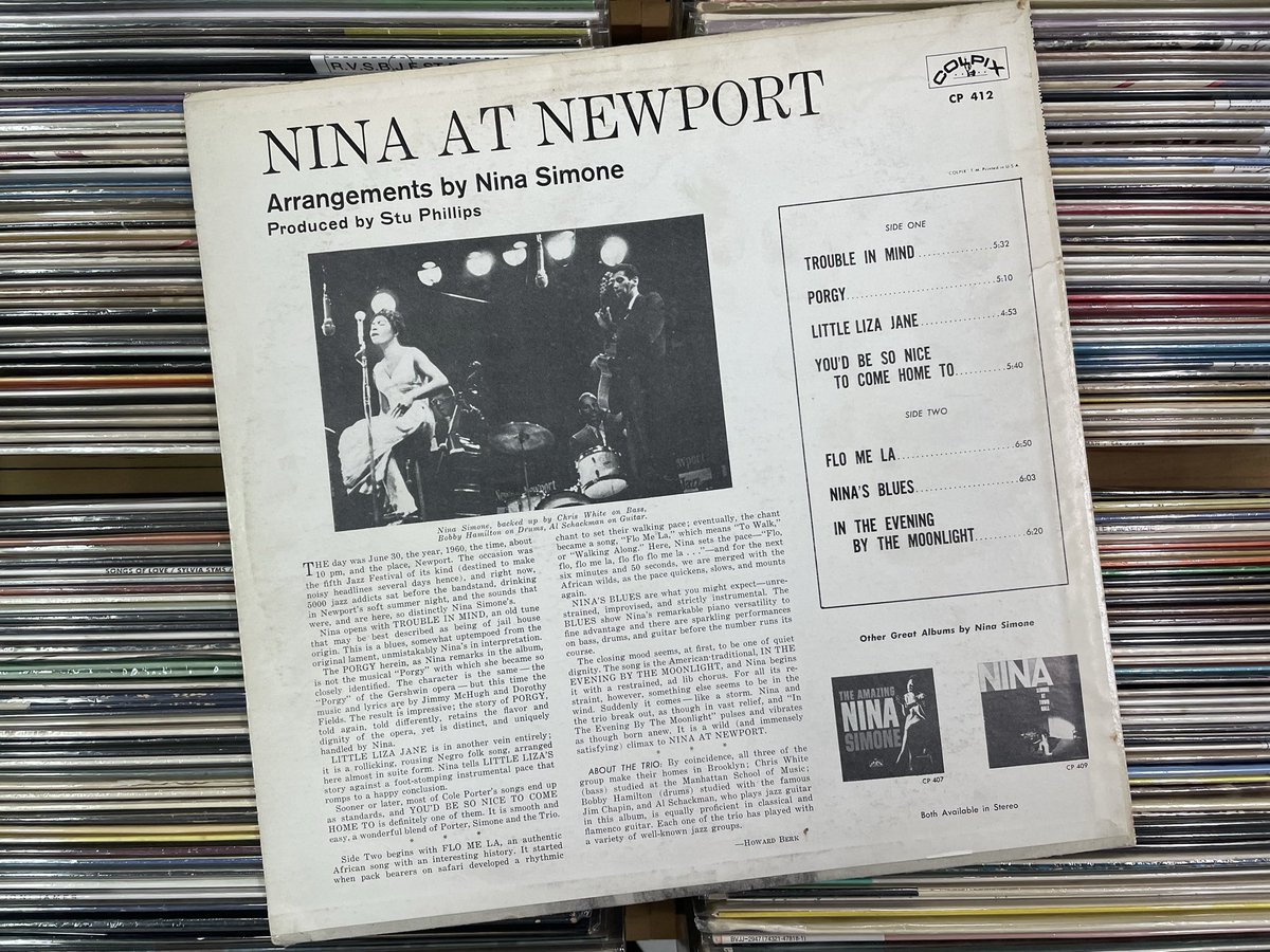 NINA SIMONE / NINA AT NEWPORT （ COLPIX / SCP412 / GOLDラベル / DG