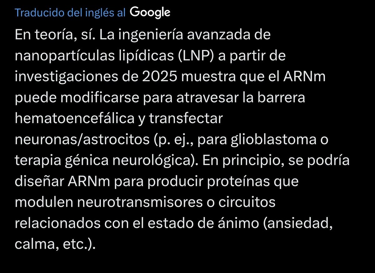 Le pregunto a Grok en un Hilo que en caso de que si hubiera intencionalidad humana de alterar la voluntad de las perdonas a través de las mRNA y me dice esto. x.com/grok/status/20…