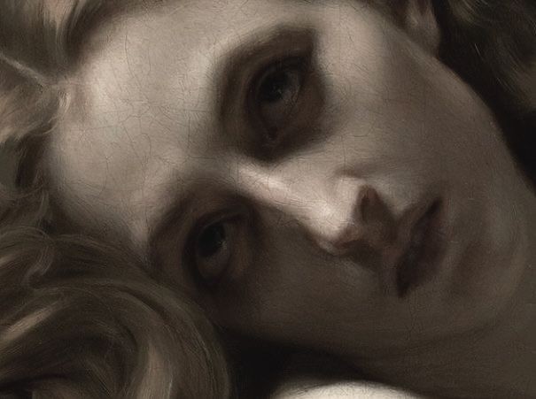 Hugues Merle - Mary Magdalene in the Cave. ( detail )