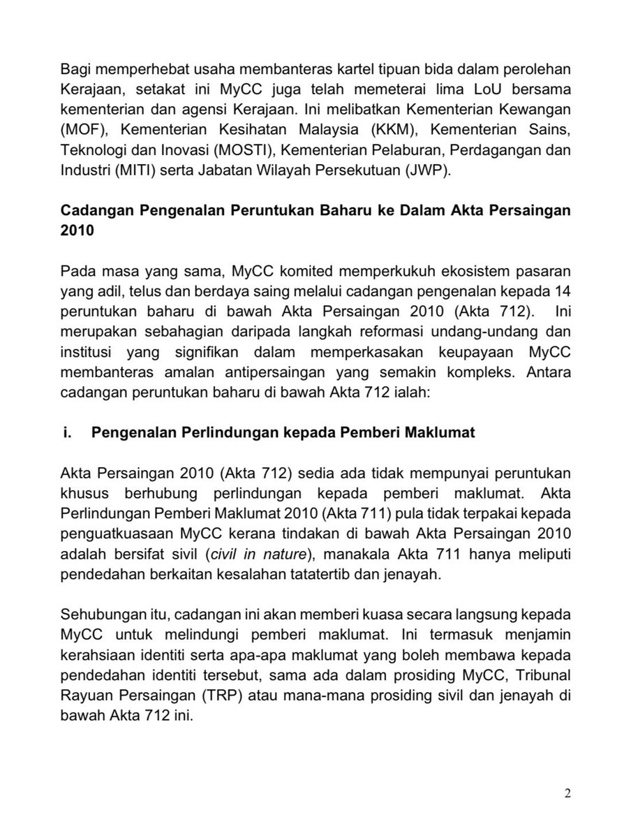 KPDN_HQ's tweet photo. [KENYATAAN MEDIA]

PINDAAN AKTA PERSAINGAN 2010 PERKUKUH PEMBANTERASAN AMALAN ANTIPERSAINGAN

PUTRAJAYA   | 26 FEBRUARI 2026  |  KHAMIS

#KPDN
#KPDNKITA
#MADANIBekerja
#MyCC
#AktaPersaingan2010 https://t.co/Zq35HlZsBx