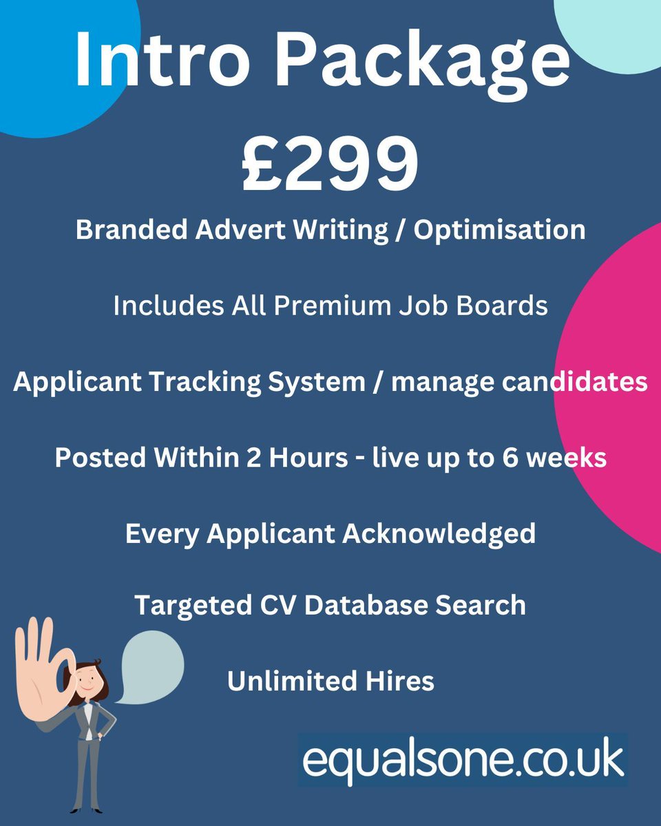 Did you know that, according to recent research, a massive 80% of job seekers say that they have applied for jobs and received no response? And do you know that for just £299 we can help?
#FixedFeeRecruitment #Recruitment #NoHassleRecruitment #RecruitmentPartner #Ghosting