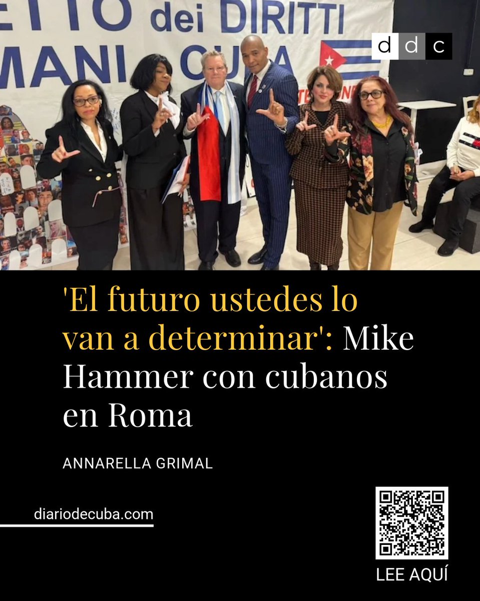 La inminente transición democrática en #Cuba y la explotación de #médicos #cubanos en la misión de Calabria centraron el encuentro con #MikeHammer. Nuestra periodista Annarella Grimal <a href="/omahonyan/">Annarella O'Mahony</a> obtuvo los detalles.

LEE MÁS en #DiarioDeCuba
diariodecuba.com/cuba/177205248…