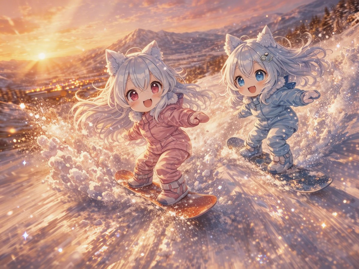 ちびにゃん：ちびぃ🩵そろそろ帰るにゃん🩵 ちびちびぃ：はいにゃん