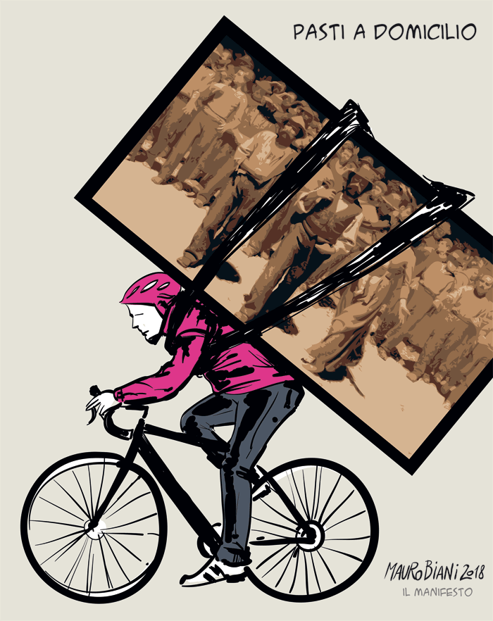 maurobiani's tweet image. #persone #rider #caporalato #sfruttamento #schiavitù #lavoro 
Quattro mie vignette negli anni.
Molte qui: maurobiani.it/tag/riders/
