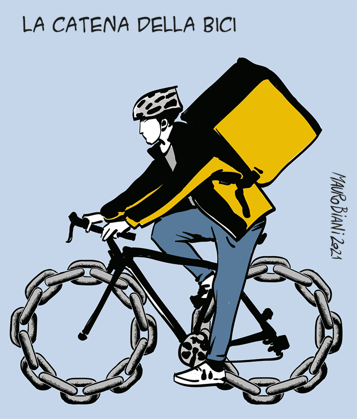 maurobiani's tweet image. #persone #rider #caporalato #sfruttamento #schiavitù #lavoro 
Quattro mie vignette negli anni.
Molte qui: maurobiani.it/tag/riders/