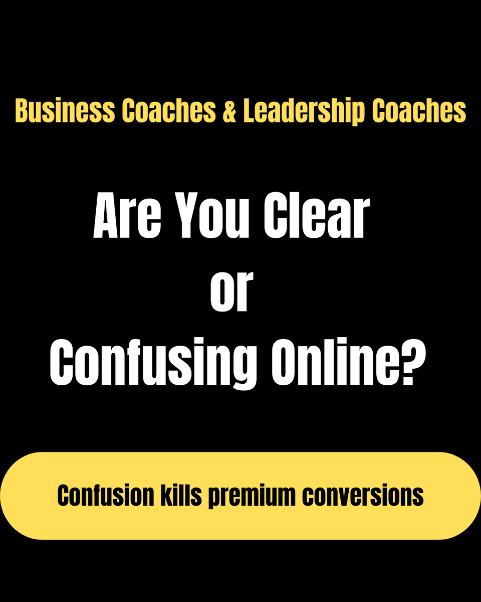 Business Coaches &amp; Leadership Coaches:

Before your next sales call, search your name on Google.
What shows up clarity or confusion?

High-ticket buyers research before they reach out.
If your positioning isn’t obvious, trust drops.
#BusinessCoach #LeadershipCoach #SEOForCoaches