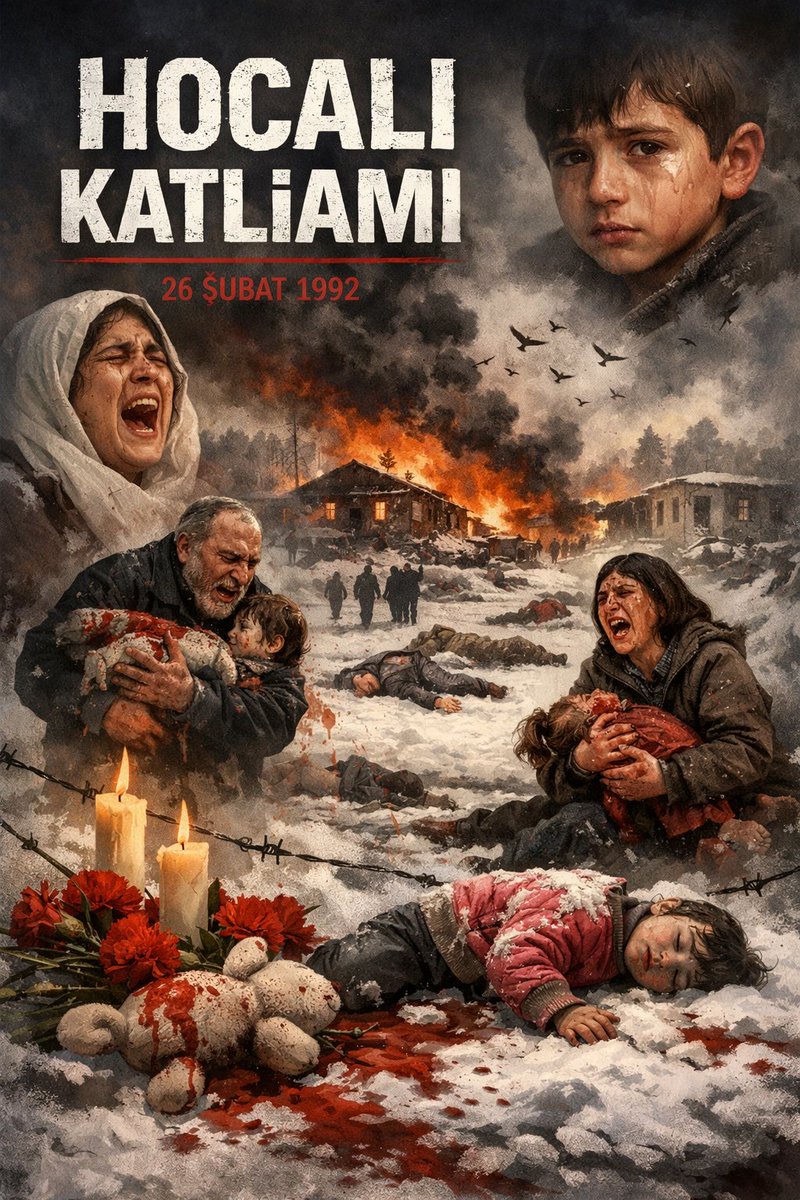 Ermeniler tarafından 613 Türkün vahşice katledildiği Hocalı katliamında hayatlarını kaybeden masum soydaşlarımızı rahmetle anıyor, yapılan bu insanlık dışı olayı nefretle lanetliyorum. 

#Hocalı