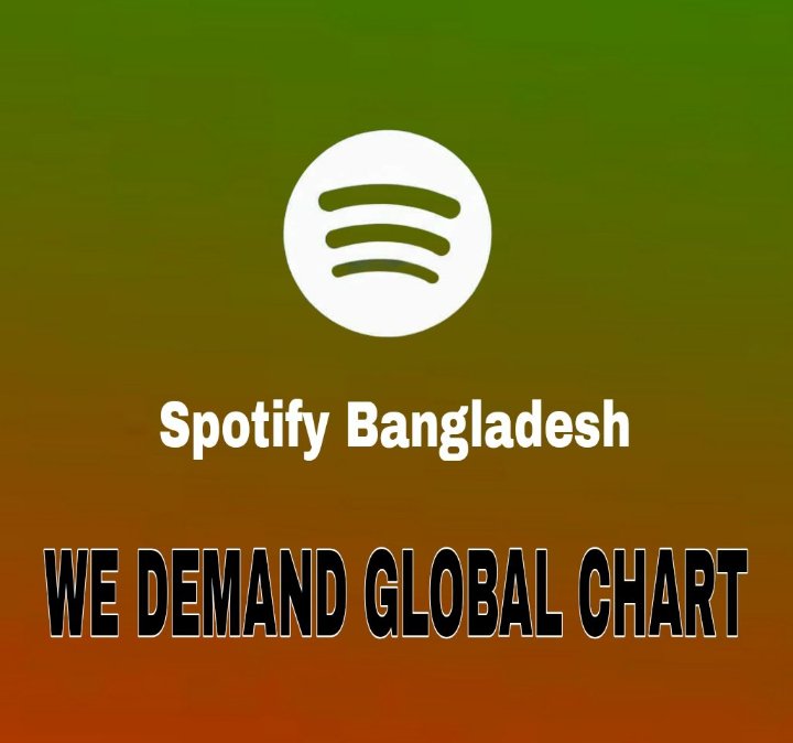 MariaDewan44962's tweet photo. Hello @Spotify @SpotifyCares @spotifyartists @SpotifyStatus
Spotify was officially launched in Bangladesh back in February,2021 but the charts for Bangladesh are not available yet. Kindly bring the charts in Bangladesh,Thank You!
#BDdeserveSpotifyChart
#BringSpotifyChartstoBD https://t.co/ixvZYbOoWz