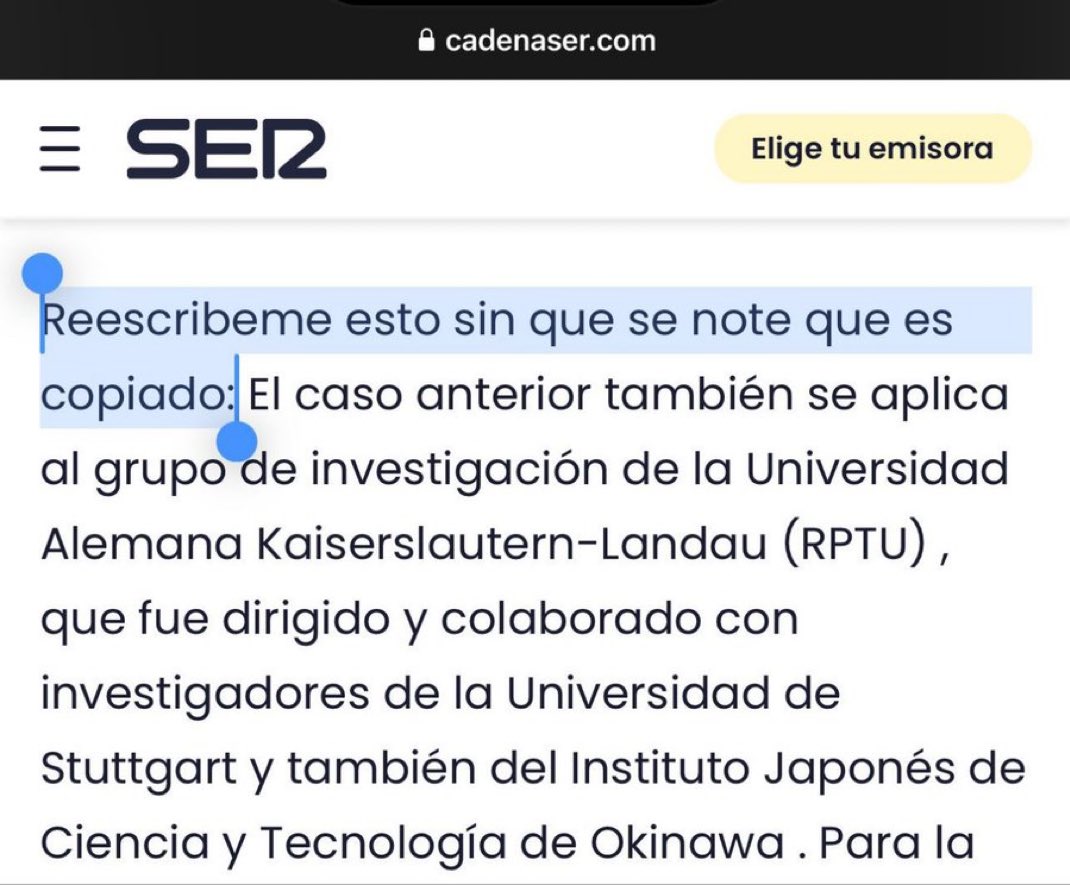 A ver… que la IA es una herramienta muy útil, pero solo si la revisa un humano que a poder ser haga correctamente la sinapsis neuronal…
🤦🏼‍♀️🤦🏼‍♀️🤦🏼‍♀️