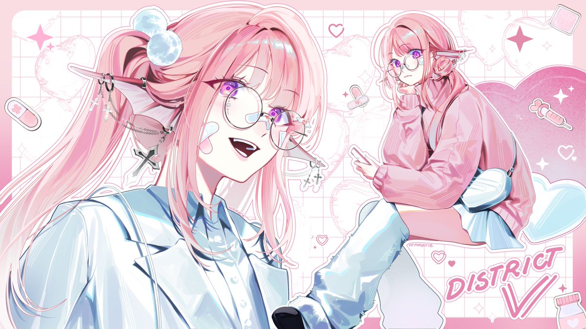 EMS' cutest doctor! 🩷 #Finanart #DistrictV