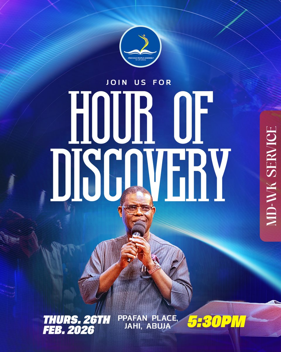 PPAfanabuja's tweet image. Step into your evening with purpose.

Join us for Hour of Discovery today by 5:30 PM at PPAfan Place, Jahi, Abuja.

Come for the Word.
Come for the encounter.
Come expecting. 

#PowerToGetWealth
#YearOfPower
#KingdomWealth
#HolyGhostPower
#PPAfanAbuja
#PstSamOtenaike