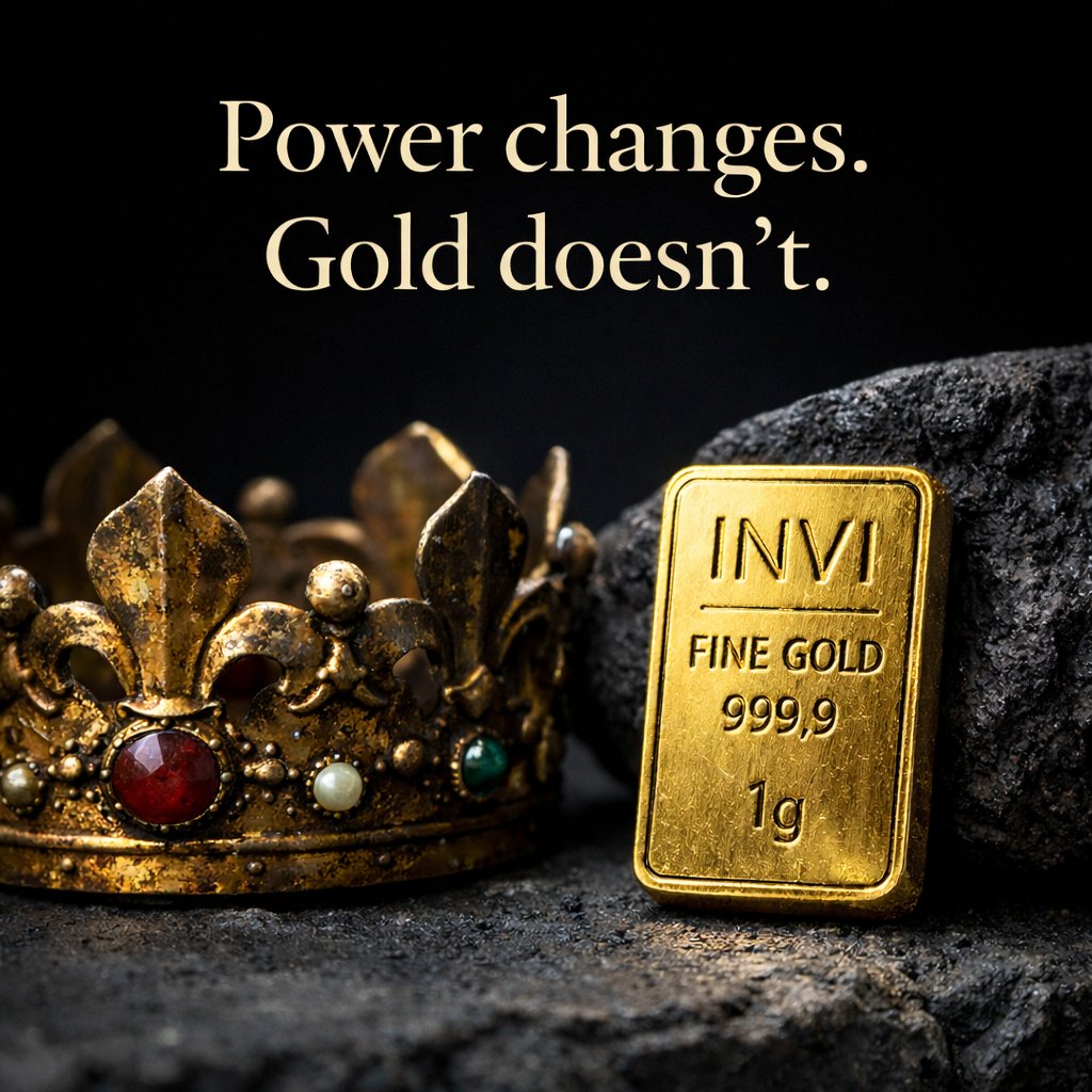 invigold's tweet photo. Crowns ruled nations.
Paper ruled economies.
Gold ruled time.
Power changes. Gold doesn’t.
3,000 years of proof.

Own permanence. INVI.

#INVI #Gold #SoundMoney #PreciousMetals #Wealth #Investing #RealAssets #HardMoney https://t.co/xbyvFbKwvm
