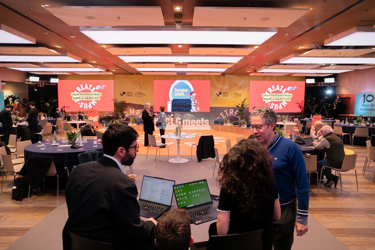 uclg_org's tweet photo. 🟡Day 4 of #UCLGMeets Retreat 2026!

👥 A new generation of universal local public services

✨Sessions will highlight LRG workers, collaborative delivery of the Local Social Covenant, and strategies to strengthen local multilateralism ahead of #Tangier2026. https://t.co/3d3qj6JPpO
