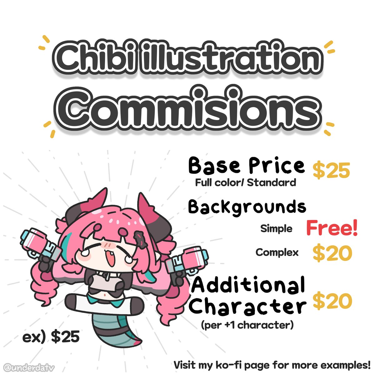 I opened a commission! There are 3 slots left now, so please come support me and get your art~
#Commission #commissionsopen 
ko-fi.com/underdatv/comm…