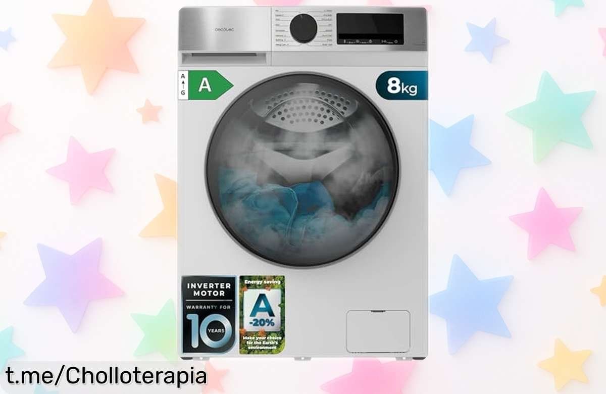 Chollosterapia's tweet image. #Publi🍀 ¡Oferta! Lavadora frontal Cecotec Bolero DressCode 8 Kg por 289 € 😱👕 Cuida tu ropa y te ofrece tranquilidad. ¡Corre antes de que se agote! 👉 amzn.to/4ce3L0y #Oferta #Cecotec