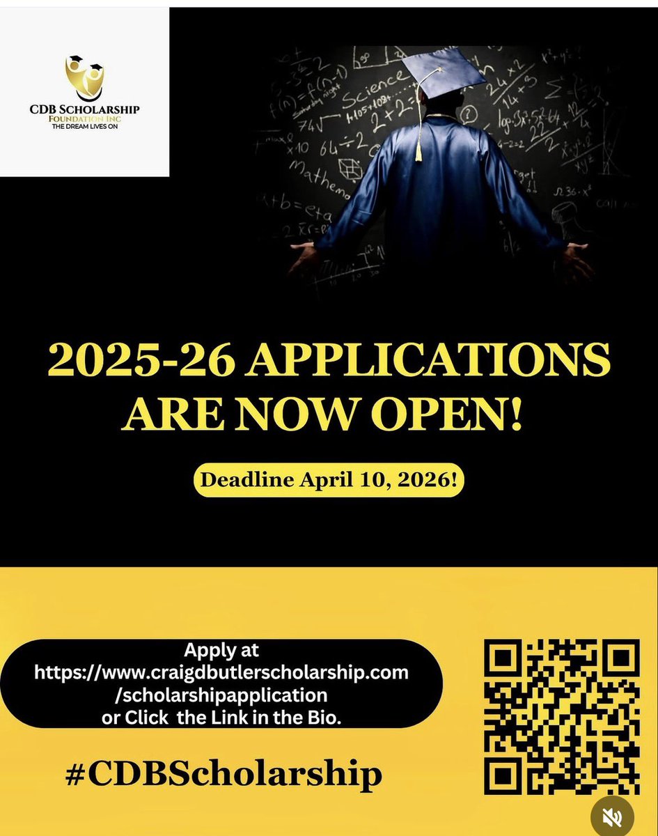 Only 6 weeks left until the 2026 Scholarship Application Deadline!

If you’re a high school senior in PA or South Jersey, this is your moment. 

Visit our website to see if you’re eligible and take the first step toward funding your future. 
craigdbutlerscholarship.com