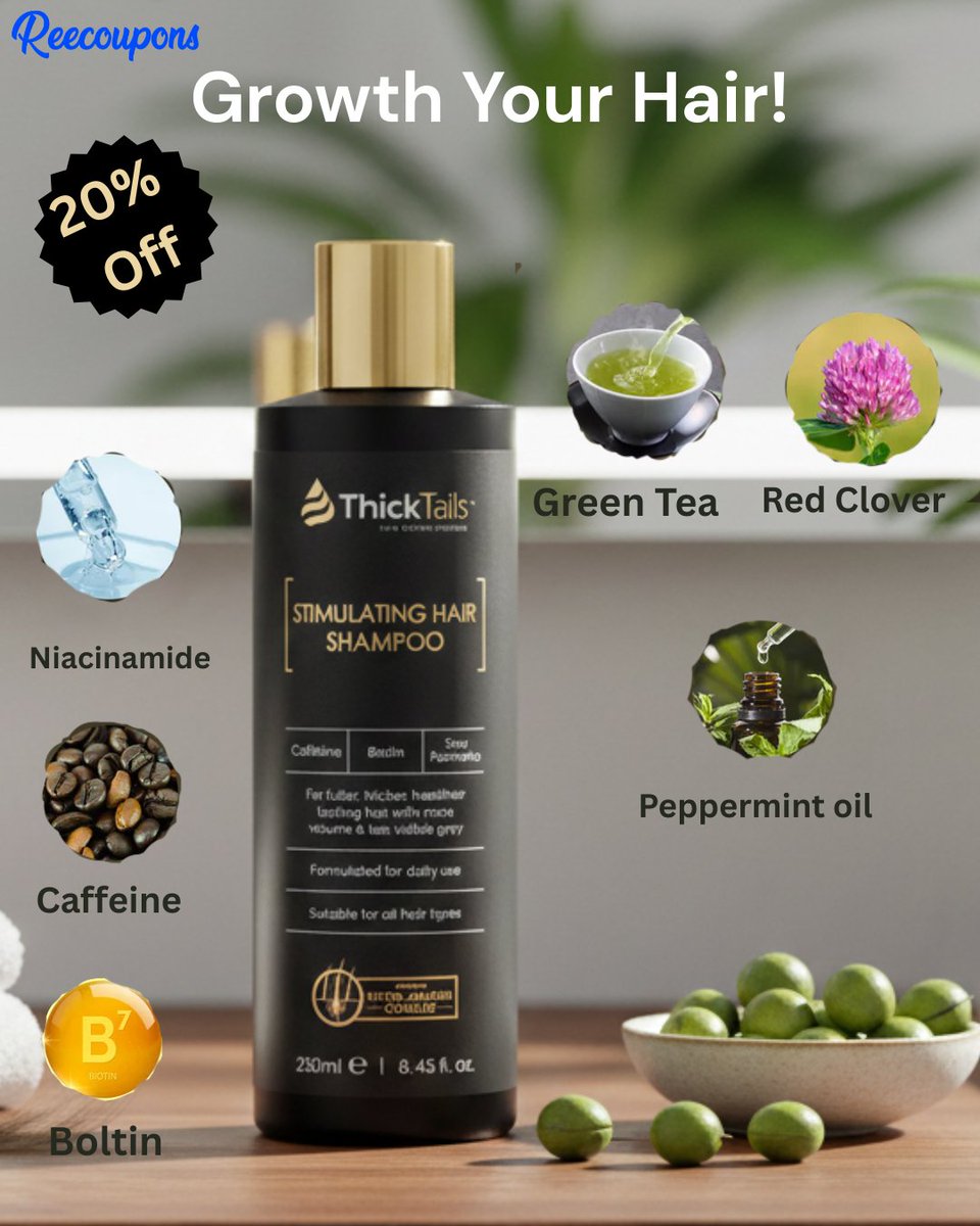 reecoupons's tweet photo. Grow Stronger. Grow Healthier!
Boost your hair care routine with ThickTails.
Enjoy an exclusive 20% OFF now at ReeCoupons!

https://t.co/hRxHx5fxJU https://t.co/05mfZxFenR