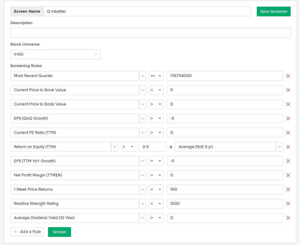 waktu bearish adalah waktu terbaik untuk mencari saham bervaluasi baik yg lagi tertekan dan berperforma baik eps naik juga kalau bisa kasih dividen saya pakai gini di <a href="/Stockbit/">Stockbit</a>