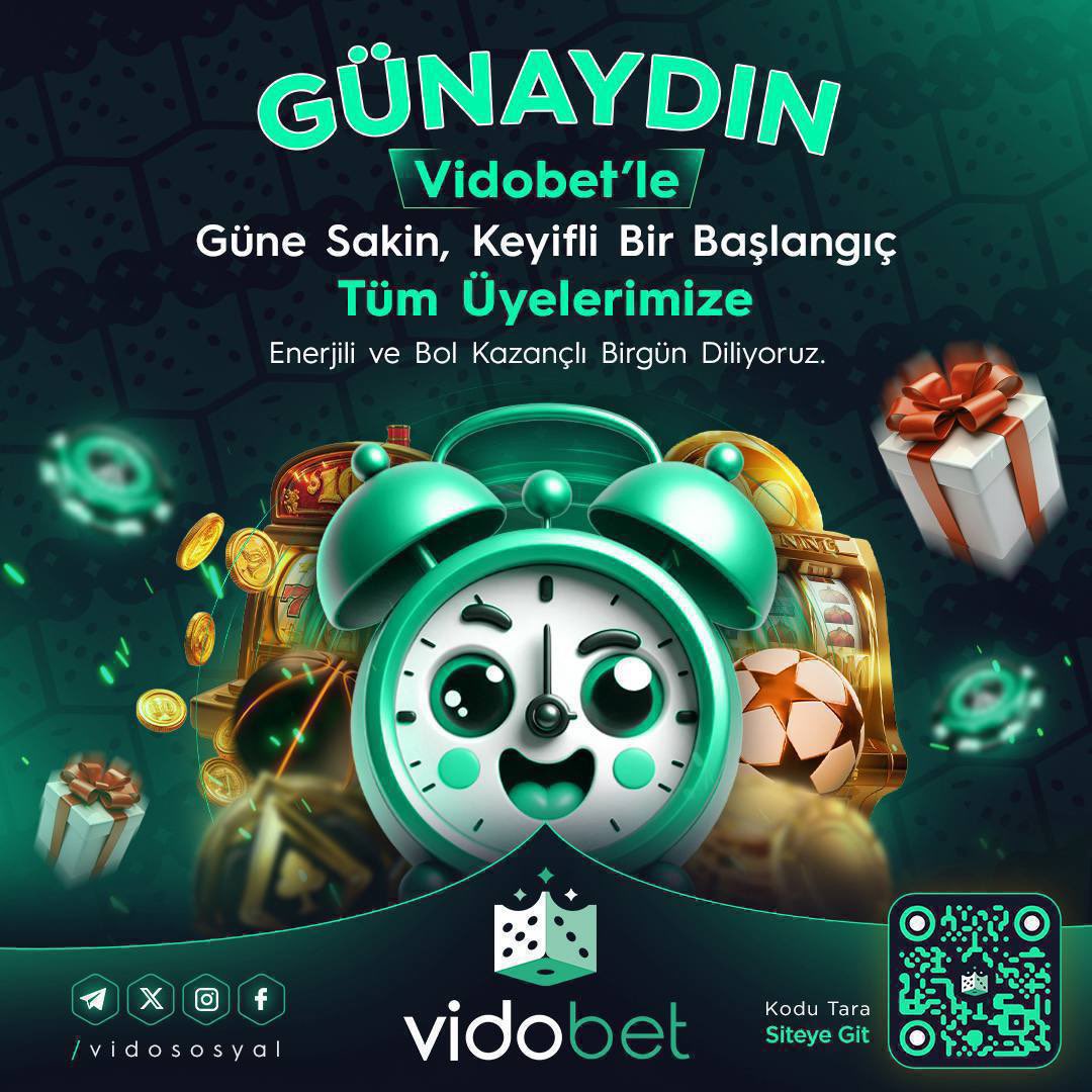 VidoResmi's tweet photo. 💚 GÜNAYDIN
Vidobet’le güne keyifli bir 
başlangıç!

💵 Tüm üyelerimize bol kazançlı bir gün dileriz.

Güncel giriş : https://t.co/YP5TxQAilJ https://t.co/6VD9DJYZ7K