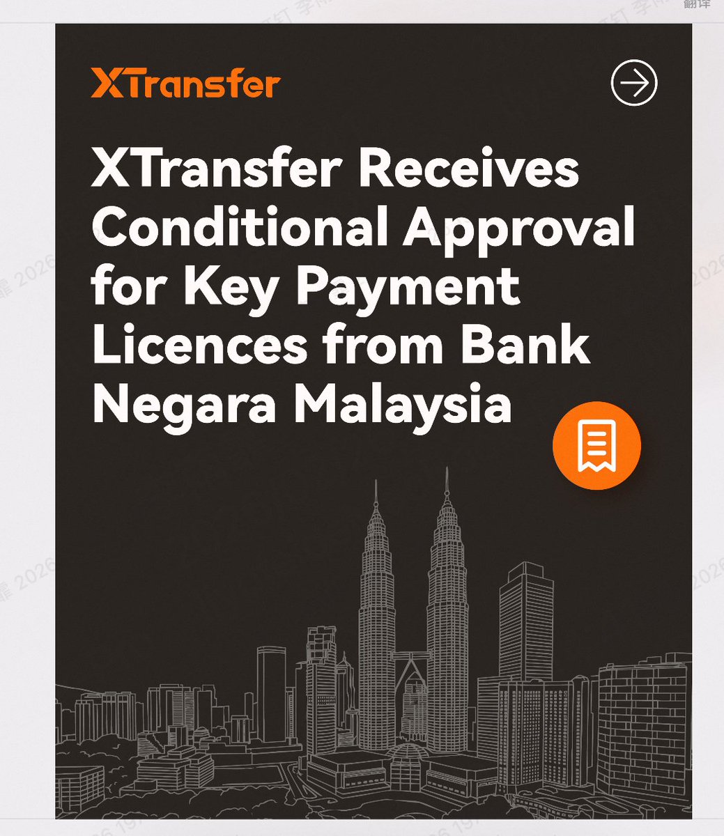 XTransferGlobal's tweet image. 🎉Big News!
#XTransfer has received conditional approval from Bank Negara #Malaysia for key payment licences!
This step boosts our ASEAN presence with secure payments.
We’re also setting up a regional hub in Malaysia to enhance compliance, risk management, and customer support🚀