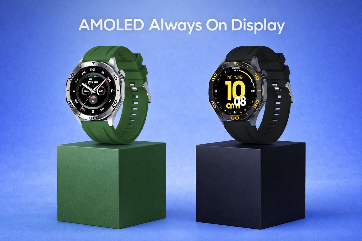 Marco_Li998's tweet image. See time. Anytime.
AMOLED Always-On Display Smartwatch.
No wake-up needed.
Just clarity. Precision. Style.

#TechInnovation #SmartWear #AMOLEDScreen
