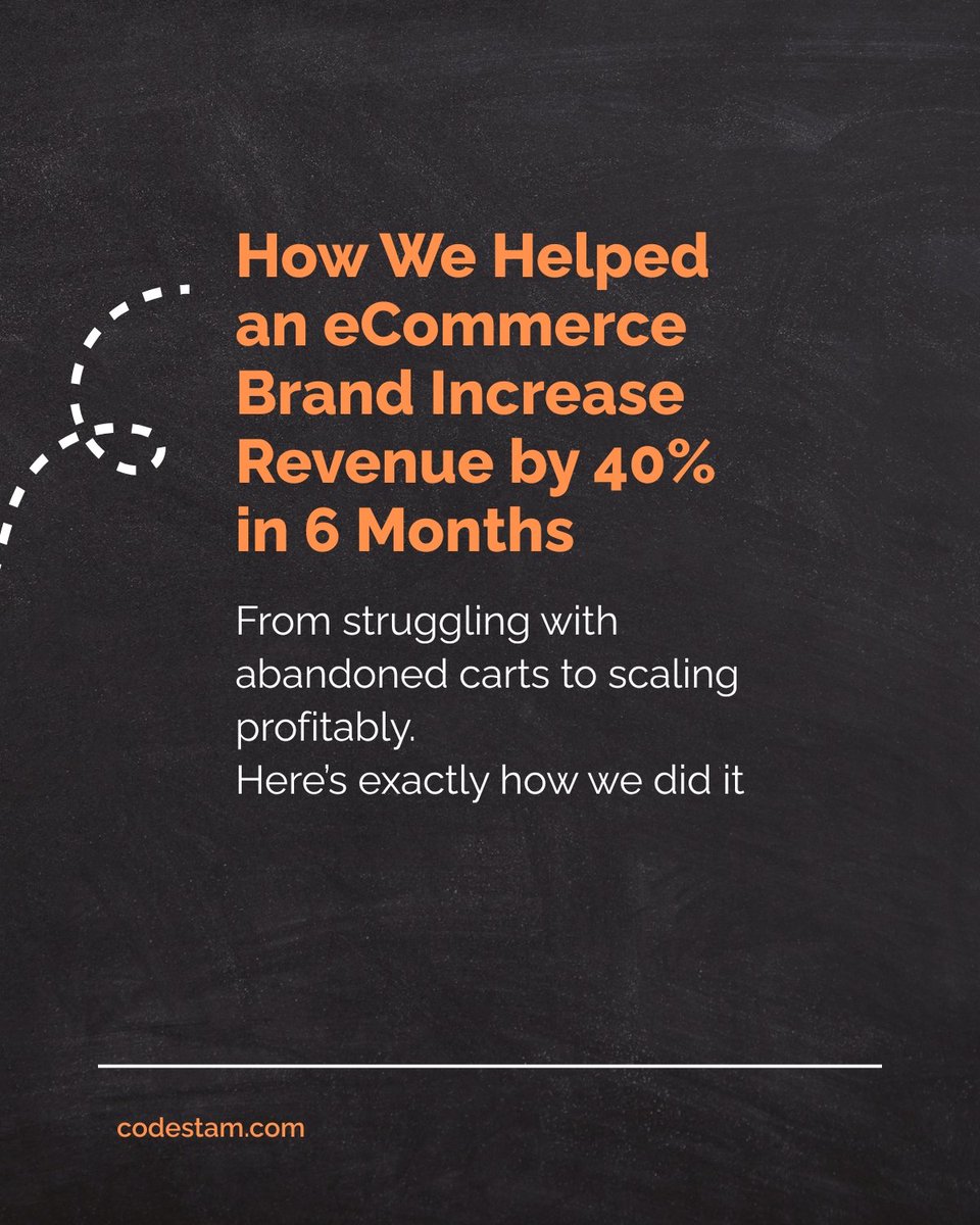 CodestamStore's tweet photo. 40% revenue growth. Same traffic. Better systems. 
Swipe to see how we did it. https://t.co/f0MBRV2p5E