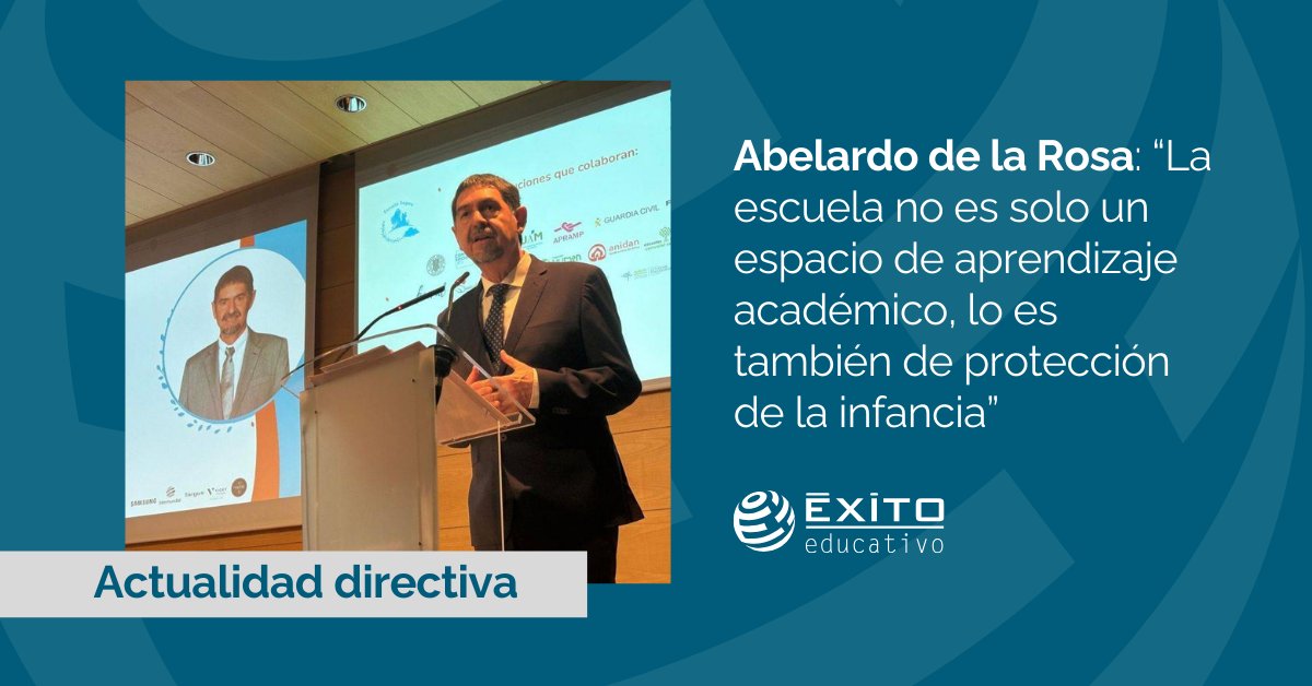 Abelardo de la Rosa, secretario de Estado de Educación, defiende que la escuela es, ante todo, un espacio de protección y desarrollo integral de la infancia.

🔗exitoeducativo.net/actualidad-dir…

#Educación #ÉxitoEducativo #Protección #DesarolloIntegral <a href="/ForeduSolutions/">Foredu</a>
