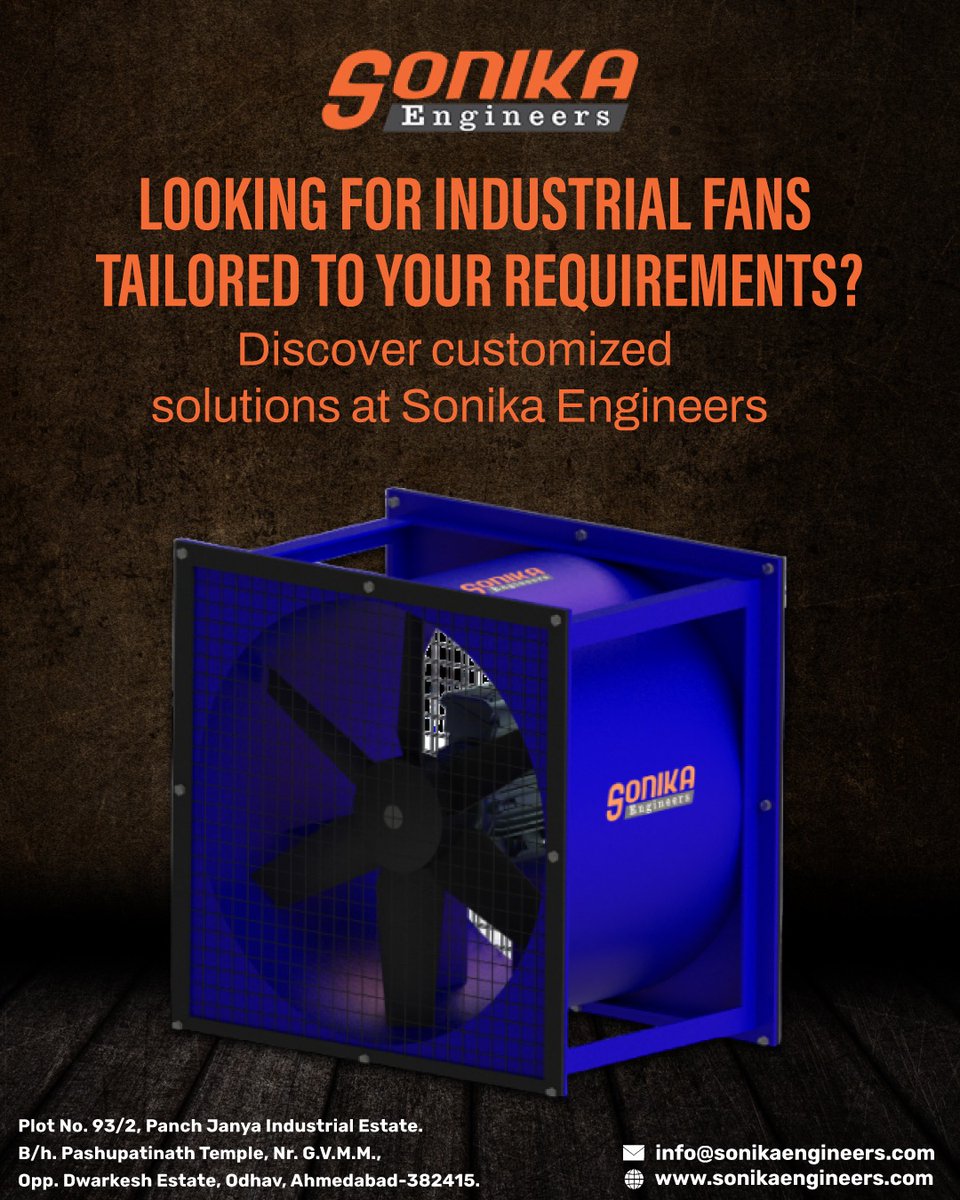 sonikaengineers's tweet image. Customized Industrial Fans for Every Requirement
Custom industrial fans built for performance and reliability.
📞 Contact us : 098795 86133
🌐 sonikaengineers.com
#SonikaEngineers #IndustrialFans #CustomizedSolutions #IndustrialEquipment #EngineeringExcellence #HeavyDutyFans