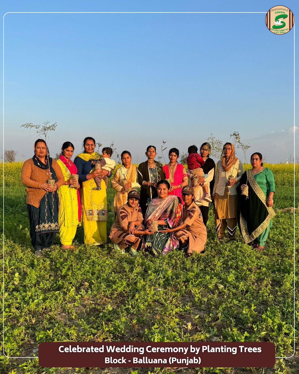 When love grows, let it give back to nature.🌱

Marking their wedding ceremony with purpose, a couple along with their family members chose to celebrate by planting saplings—sowing seeds of love, responsibility, and a greener tomorrow. A beautiful beginning rooted in care for the