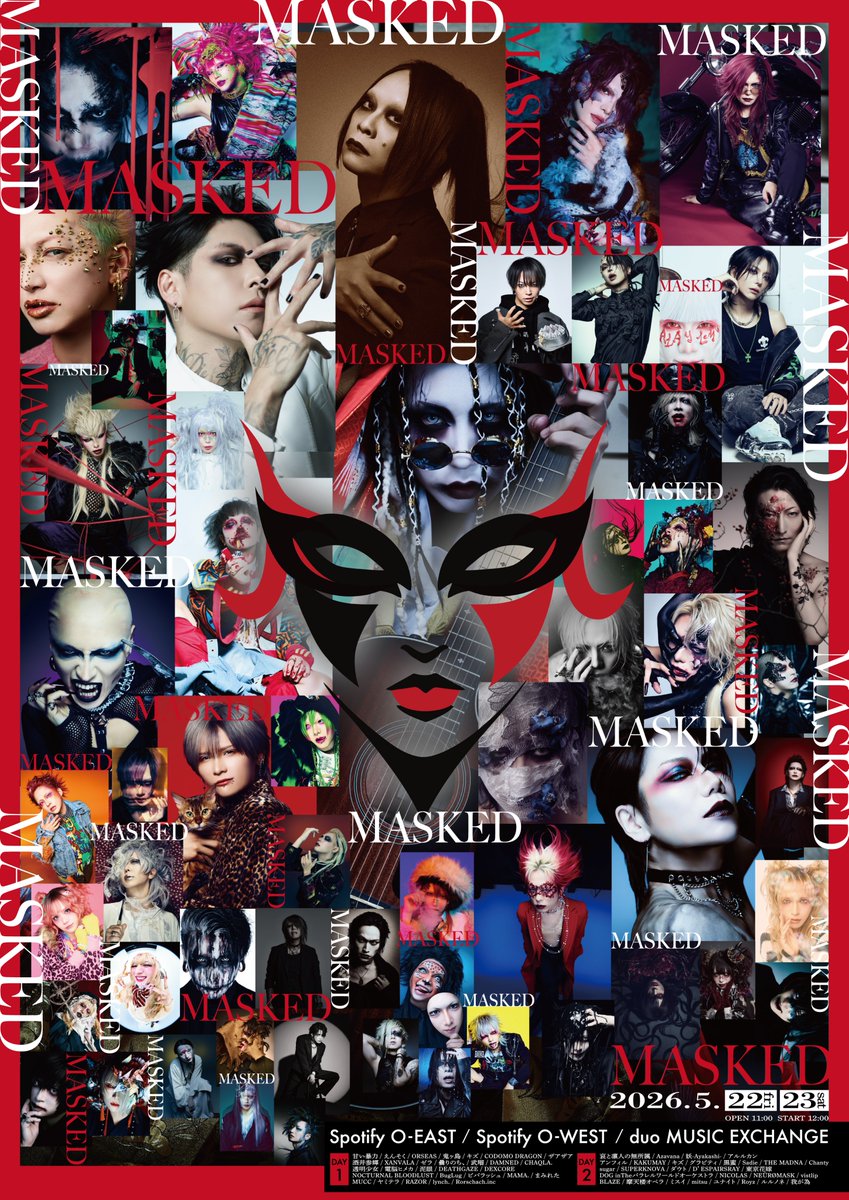 MASKED 2026 MUCC出演決定📢】 日程：5月22日(金) 、5月23日(土) ※MUCC