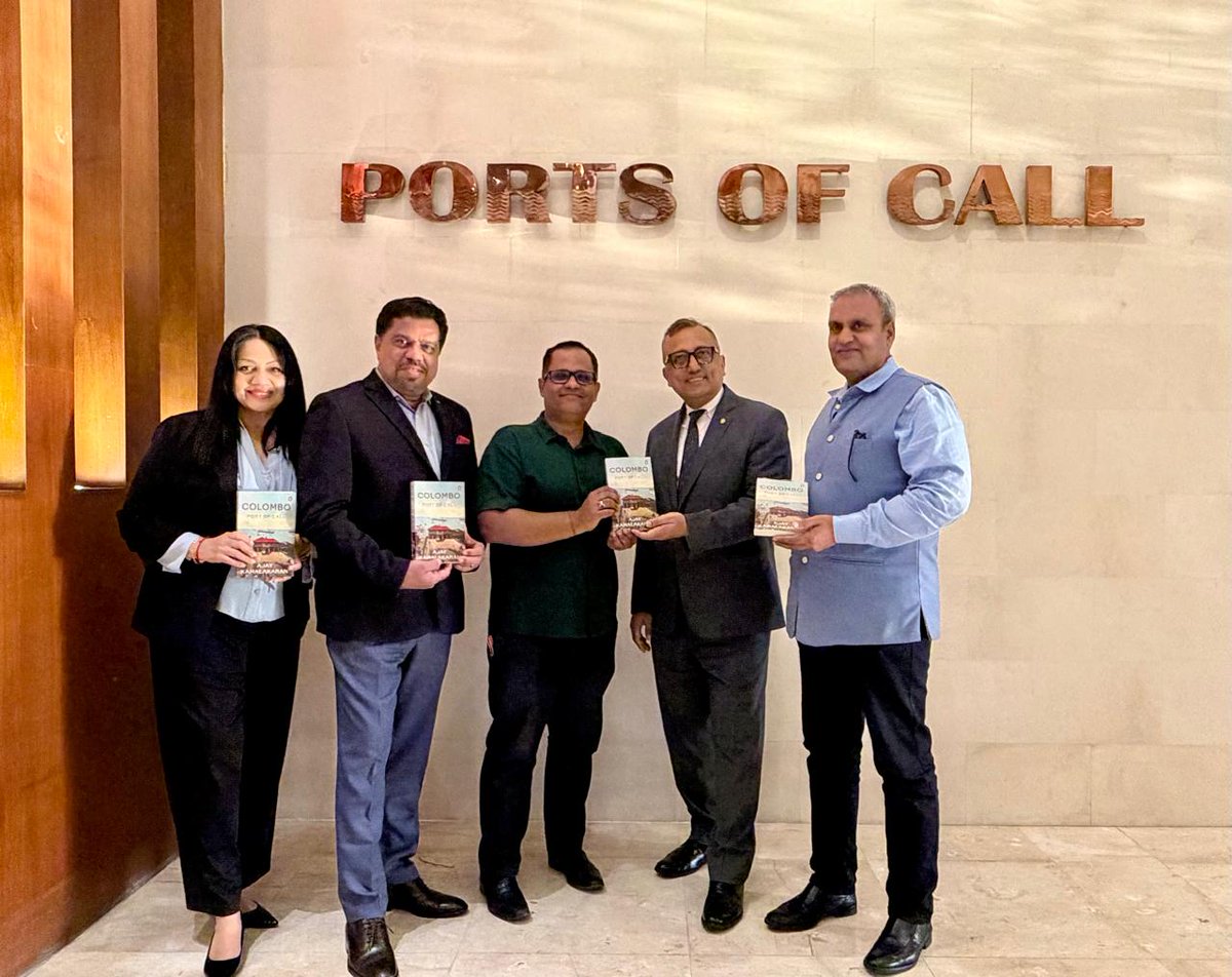 AjayKamalakaran's tweet photo. Colombo: Port of Call is now proudly on display at the Ports of Call restaurant at the Taj Samudra, Colombo.

A big word of thanks to the Sri Lanka India Society and @TajHotels https://t.co/2gvNPsAUSw