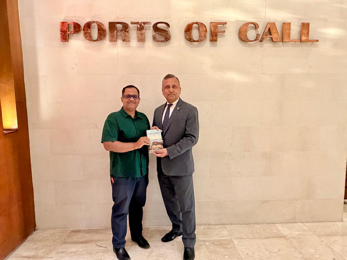 AjayKamalakaran's tweet photo. Colombo: Port of Call is now proudly on display at the Ports of Call restaurant at the Taj Samudra, Colombo.

A big word of thanks to the Sri Lanka India Society and @TajHotels https://t.co/2gvNPsAUSw