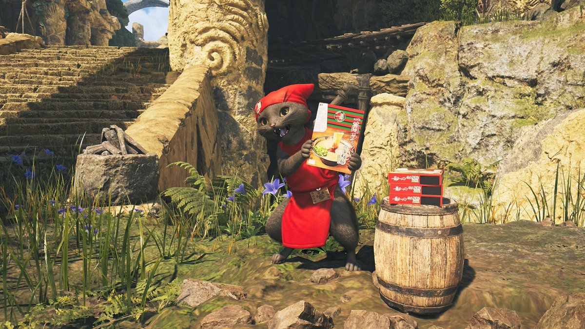 天然とんこつラーメン専門店『一蘭』から派遣されたアイルーが「大集会