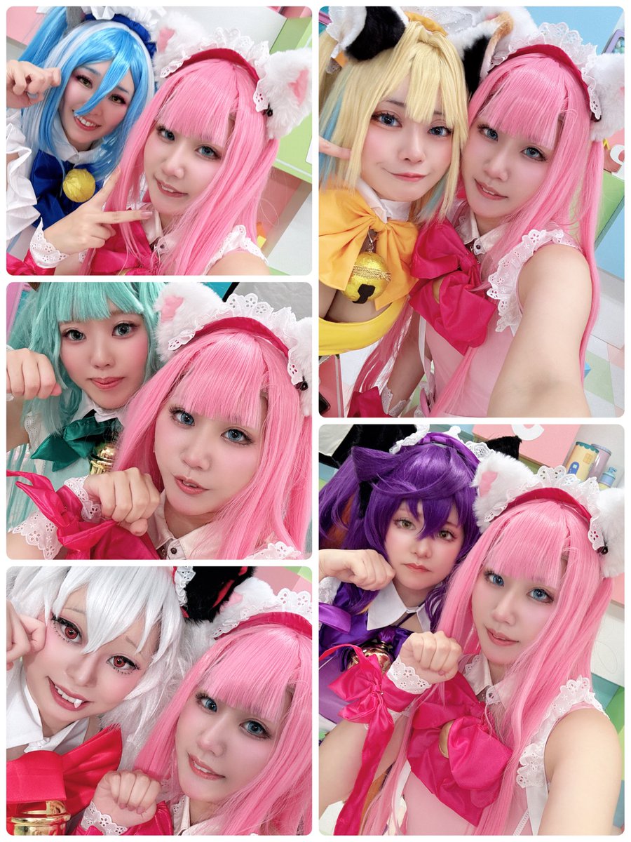 集合写真は待っててー❣️❣️
ひとまずみんなと撮った可愛いツーショあげちゃう♡

 #0222にゃんにゃんメイドにゃん