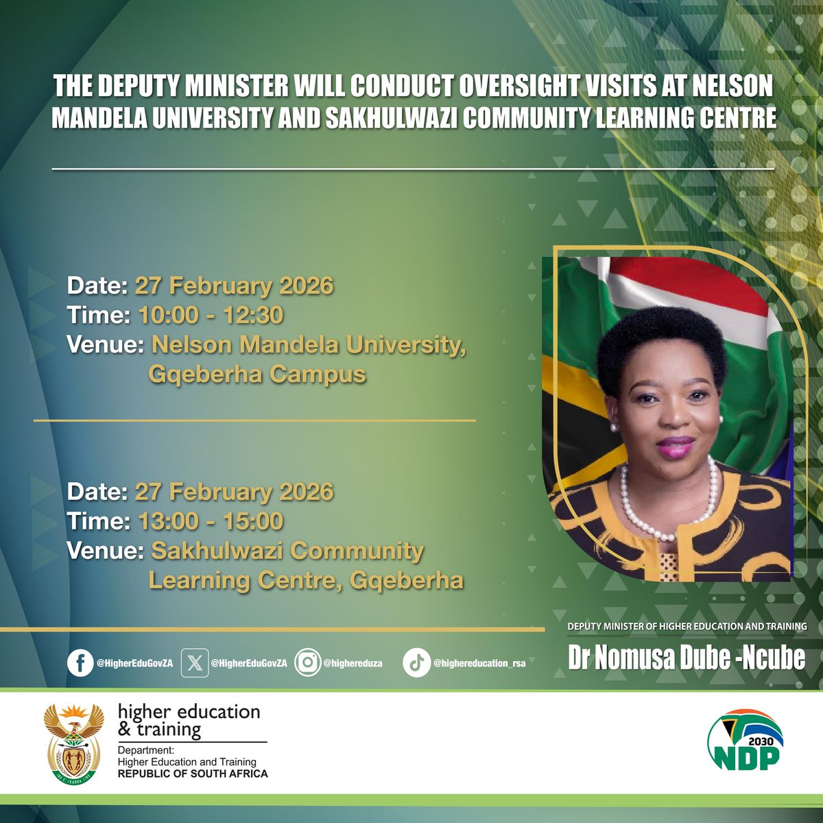 Dr Nomusa Dube-Ncube (@dm_dhet_duben) on Twitter photo 