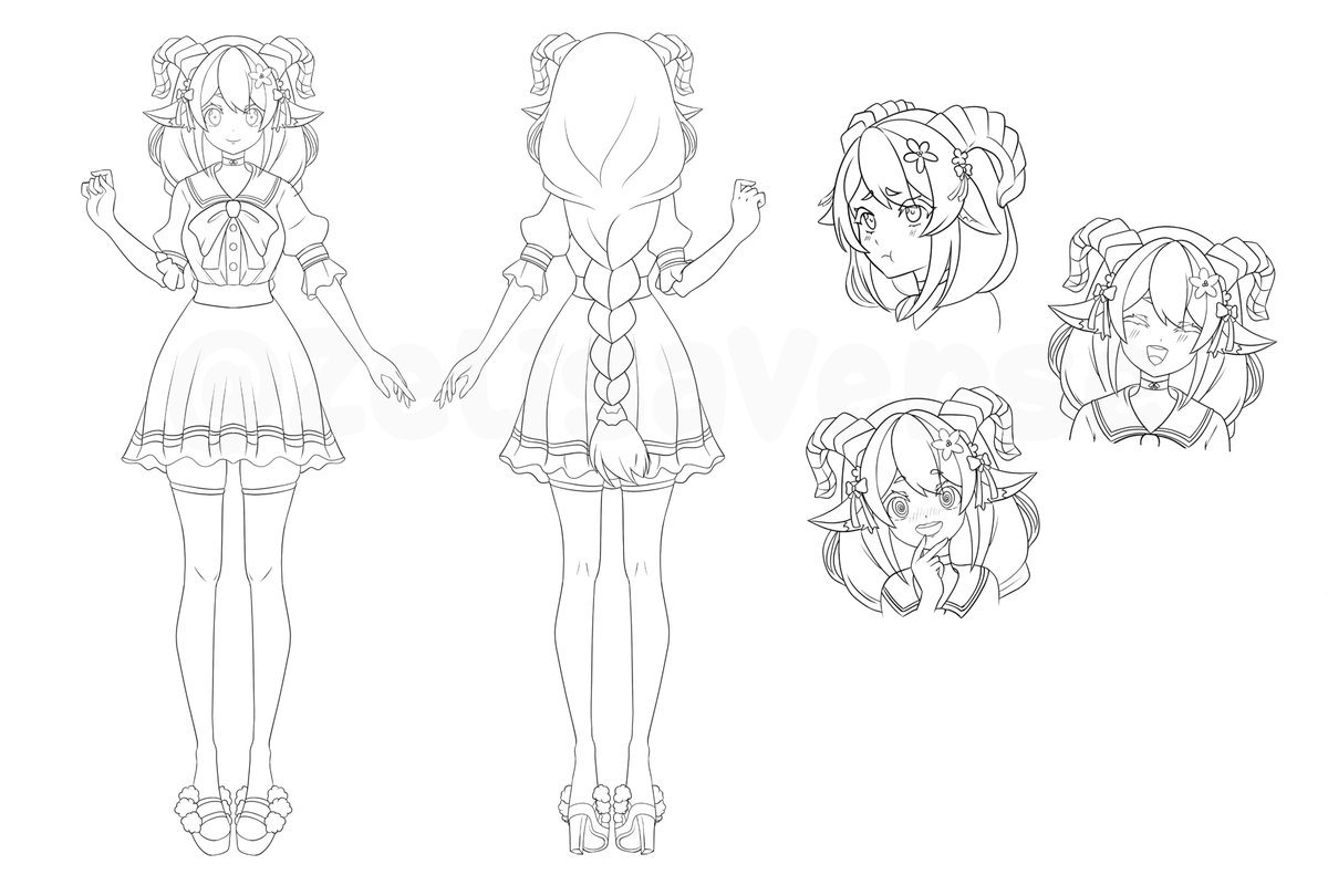 WIP character sheet one of ongoing project. Trying to make the expression more life ✨

#artshare