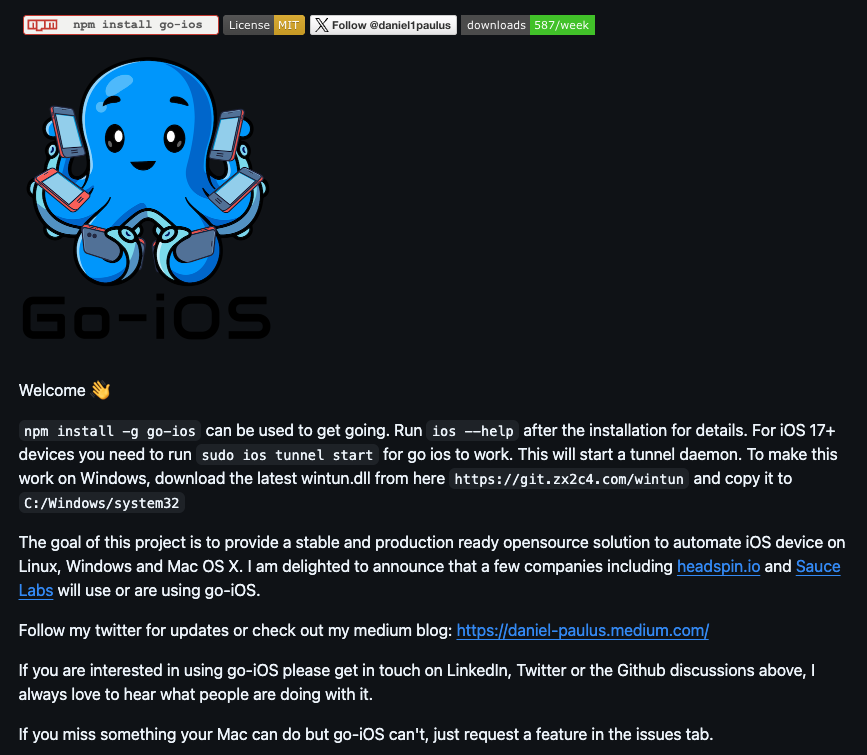 ZeeJailbreak's tweet photo. go-iOS - Automates iOS devices on Linux, Windows, and macOS(OpenSource)

This is an operating system independent implementation of iOS device features. You can run UI tests, launch or kill apps, install apps etc. with it.

https://t.co/IYMn5F9p7m
