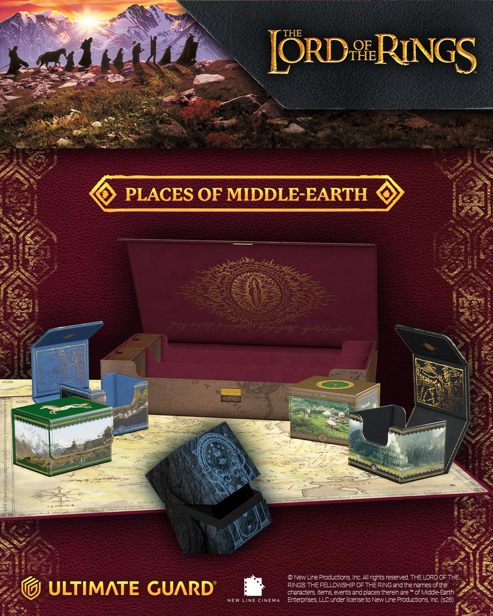 💫Places of Middle-Earth by Ultimate Guard

Journey-ready gear inspired by iconic realms!
Featuring:
⚔four Sidewinder 100+
🌅Themed Play-Mats
💎Boulder 100+
🏰Omnihive for your entire fellowship.

Adventure awaits!