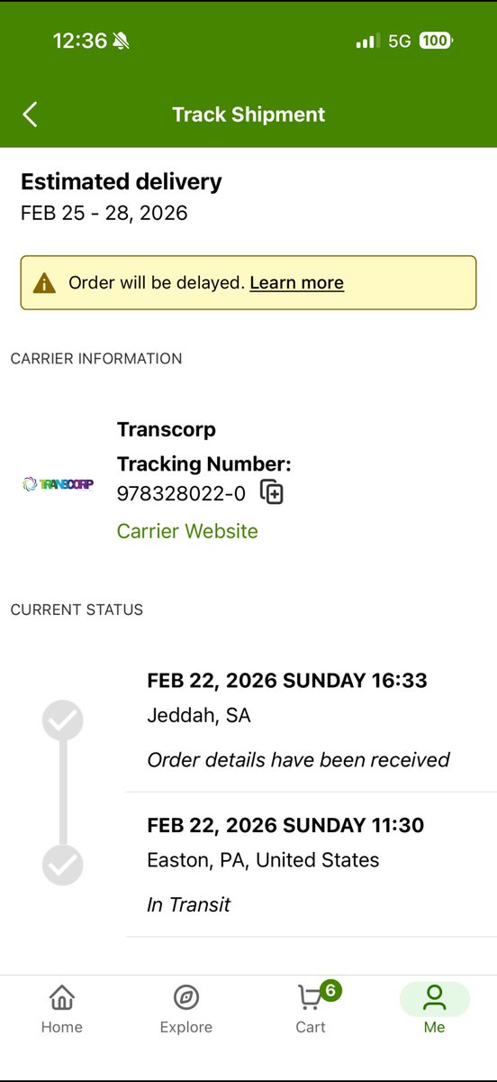 Just_Han's tweet photo. @TranscorpIntl Why is it so difficult to reach customer service? I need to know when will I receive my shipment from iherb. “Flight delay”isn’t cutting it! https://t.co/afcH8RceOC