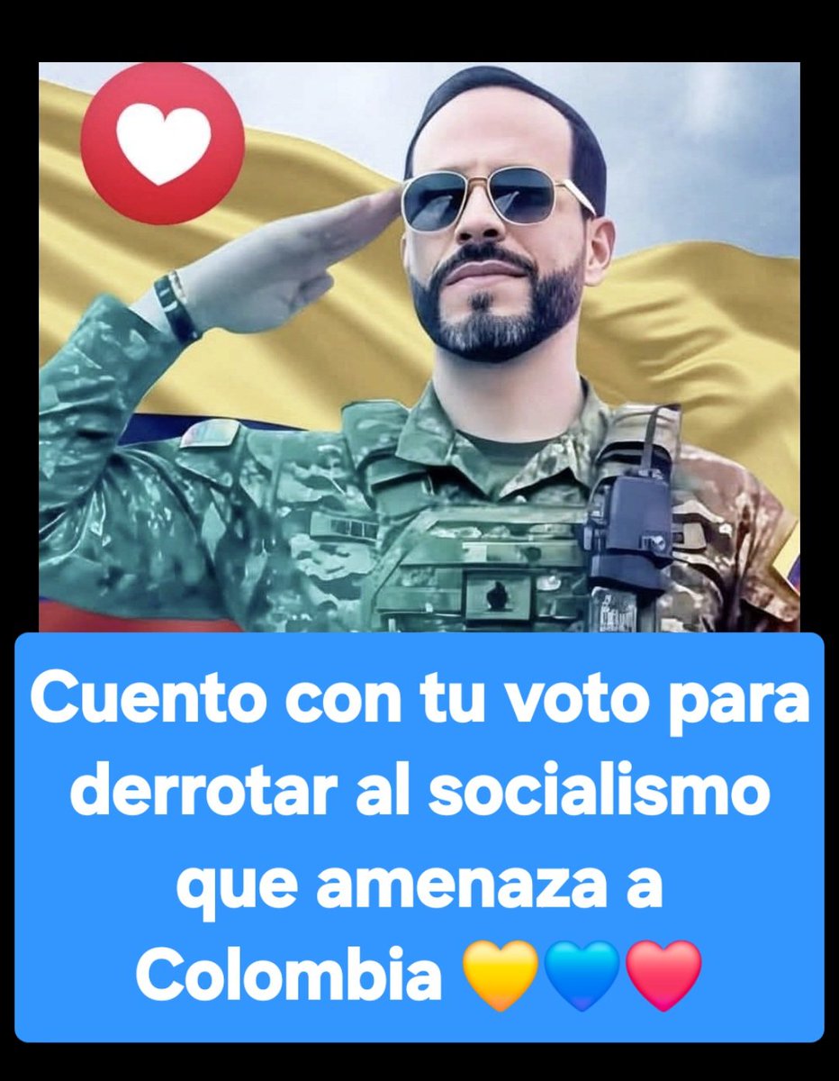 <a href="/JINETE160/">Fan De Nayib Bukele</a> #SiguemeYTeSigo 
#FirmePorLaPatria #AbelardoPresidente #VamosASeguirnos siempre por la derecha #UribistasConAbelardo