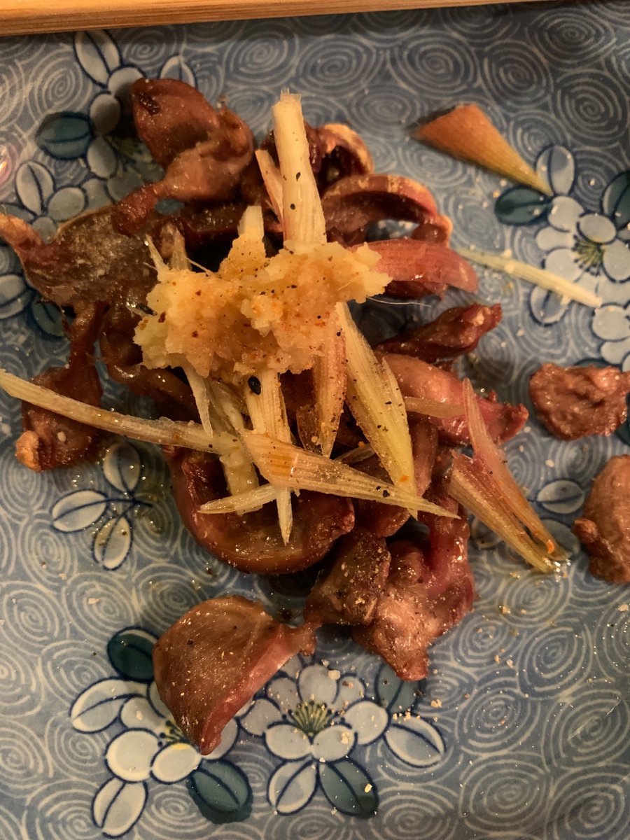 takemaru49's tweet photo. 砂肝のミョウガと生姜乗せポン酢😋🍺
Chicken gizzards with myoga and ginger in ponzu sauce https://t.co/dDgu2T1B7x