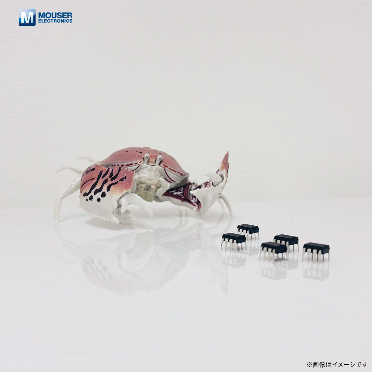 LM358 → 8 pins カニ → 8 legs