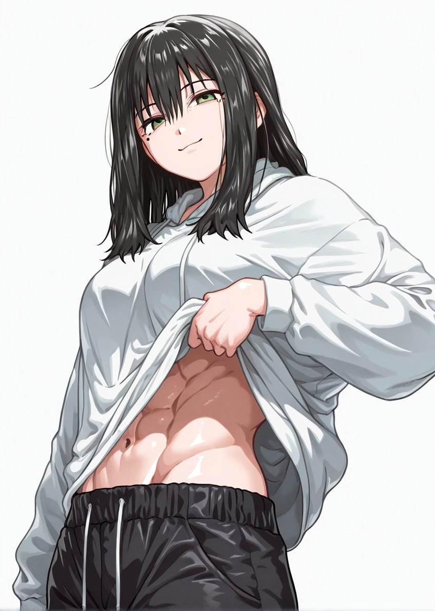 Nozomi wearing baggy clothes all the time, making everyone unaware what she's hiding underneath.