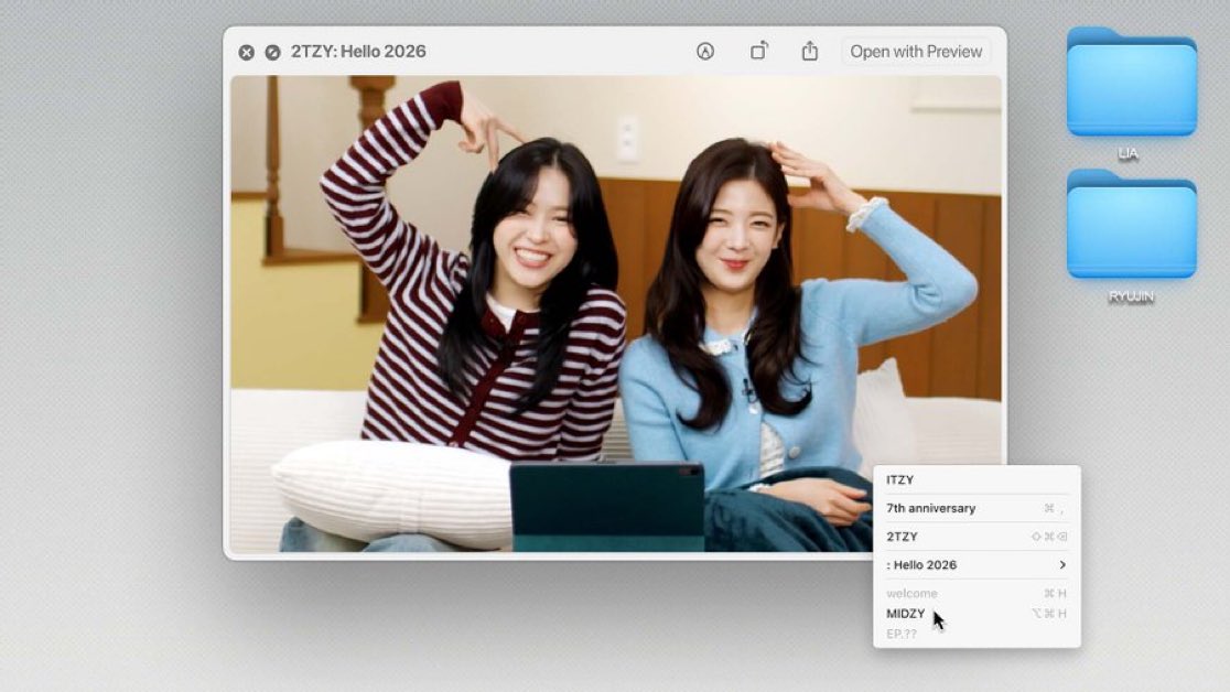 juqia's tweet photo. 2TZY   :   Hello   2026 EP.02  ⋆✴︎˚｡⋆ LIA   &amp;   RYUJIN 

┆ ⤿ 💌 ⌗ https://t.co/SMo82YkkTt ֶָ֢⊹𐙚 https://t.co/vJwXHfuJt4