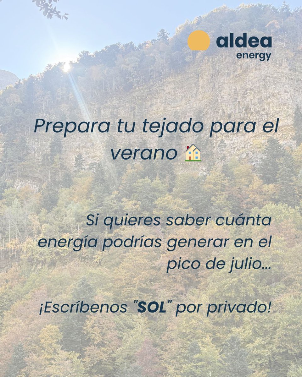 aldeaenergy's tweet photo. Menos nubes, más kilovatios. 📈☀️
Cada día el sol se queda un ratito más y tus paneles ya lo han notado. 

¡Es el momento de ver cómo la gráfica de producción empieza a subir!
Prepara tu tejado para el verano 🏠️ 
#energy #sostenibilidad #panelessolares https://t.co/APDqa5Ahry