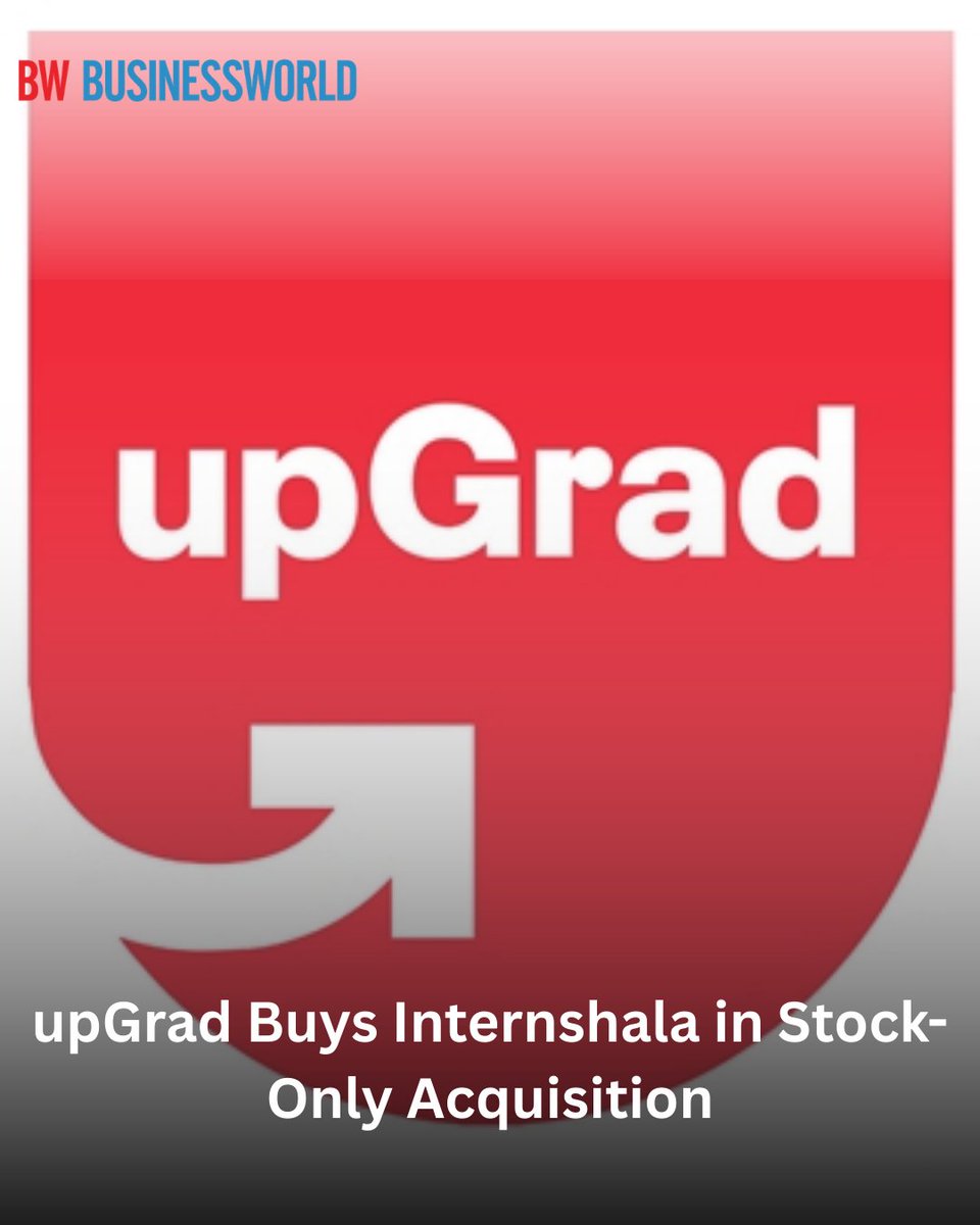 BWBusinessworld's tweet image. upGrad Acquires Internship Platform Internshala in Stock Deal

Read more: businessworld.in/article/upgrad…

@anuragbatrayo |  @NFWarsia | Tanvie Ahuja

#UpGrad #Internshala #Acquisition