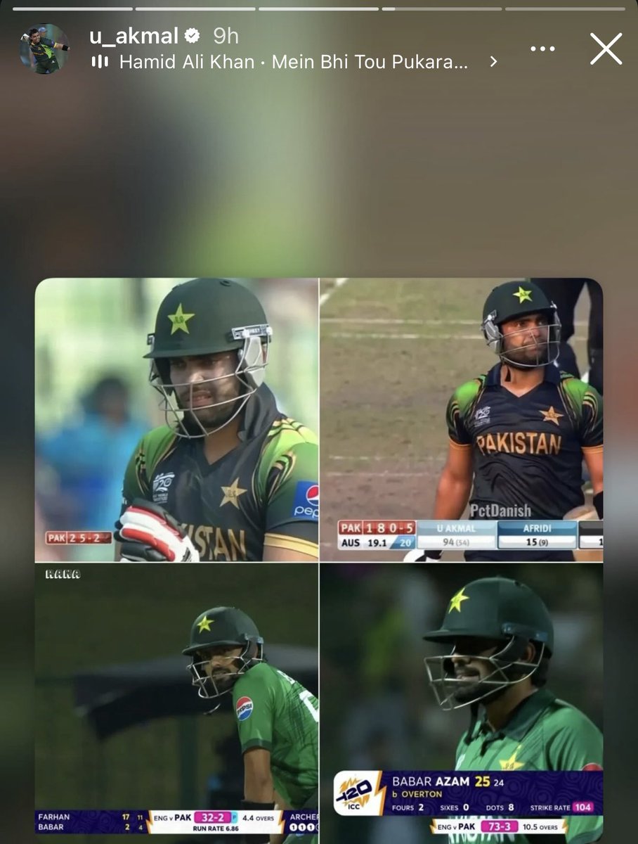 TsMeSalman1_'s tweet photo. Umar Akmal's Instagram story. https://t.co/yVcTfPZJiT