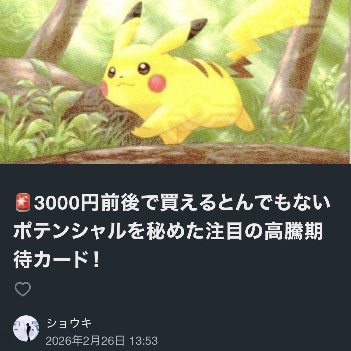 ショウキ【ポケカコレクション投資】 (@shoukinopokeka) / Posts / X
